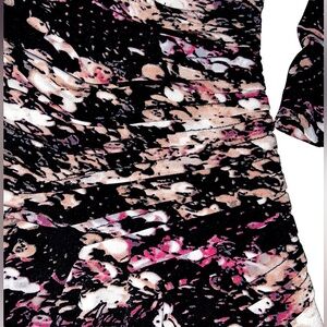 Calvin Klein Abstract Print 3/4 Sleeve Dress Size 4